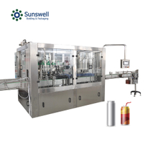 Máquina de llenado de latas Planta de fabricación Equipo de enlatado de bebidas energéticas Máquina de llenado de bebidas carbonatadas